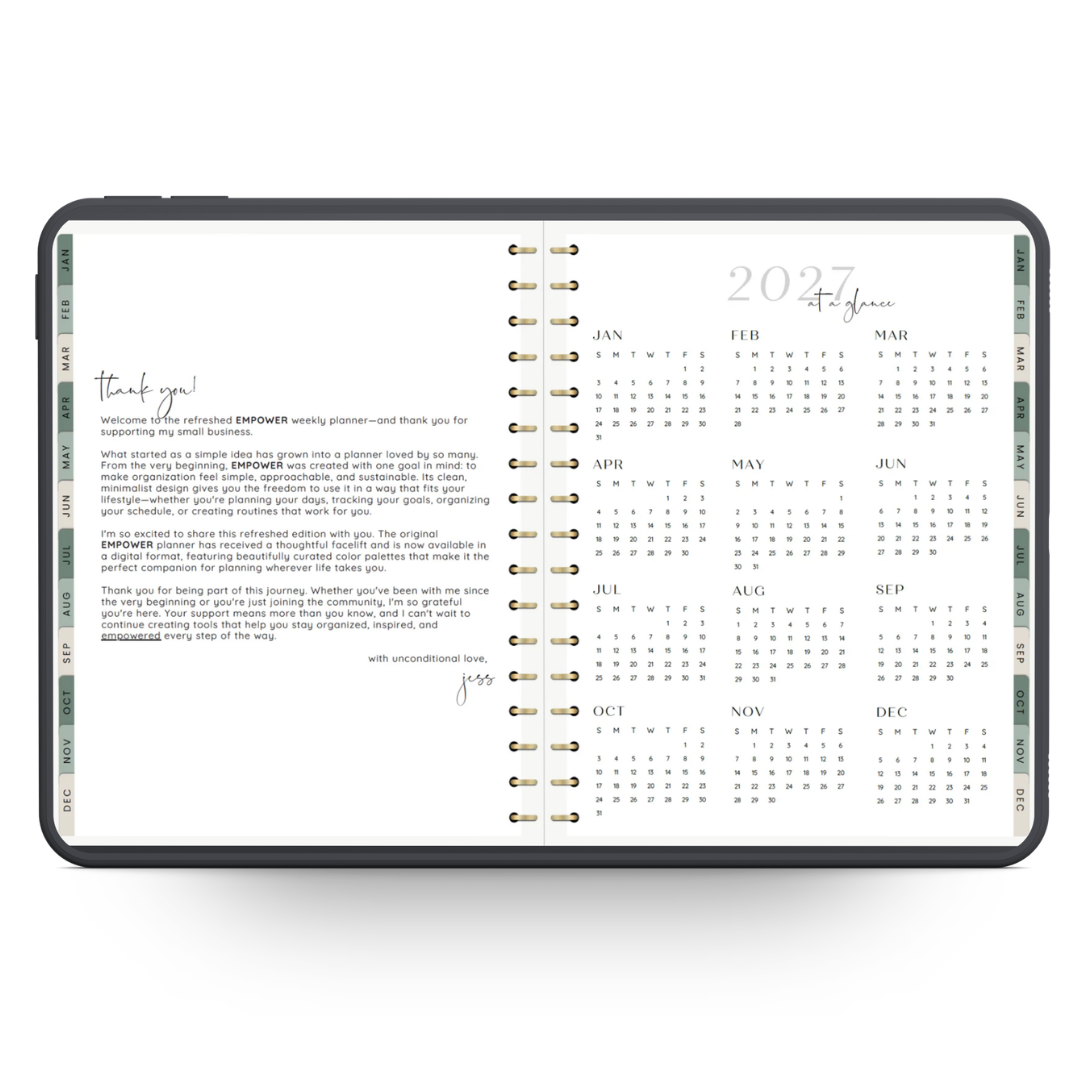 2027 EMPOWER Weekly Digital Planner